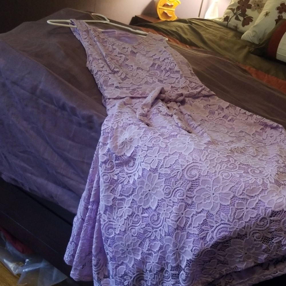 Lavender lace dress